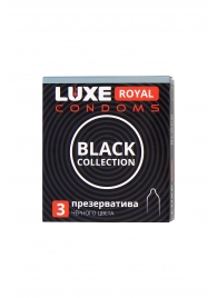 Черные презервативы LUXE Royal Black Collection - 3 шт. - Luxe - купить с доставкой в Подольске