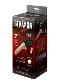 Пояс-трусики Soft-Dolli с 2 насадками - 18 см. - LOVETOY (А-Полимер) - купить с доставкой в Подольске