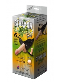 Пояс-трусики с 2 насадками Exotic-Sara - 16,5 см. - LOVETOY (А-Полимер) - купить с доставкой в Подольске