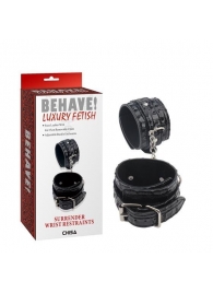 Черные наручники Surrender Wrist Restraints - Chisa - купить с доставкой в Подольске