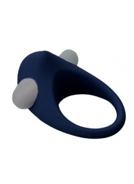Гладкое синее эрекционное виброкольцо STIMU RING - Dream Toys - в Подольске купить с доставкой