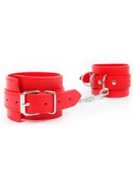 Красные оковы на регулируемых пряжках с карабином - Notabu - купить с доставкой в Подольске