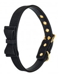 Черный ошейник Decadence с бабочкой - Lola Games - купить с доставкой в Подольске