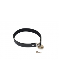 Черный ошейник Utopia с замком и ключиком - Lola Games - купить с доставкой в Подольске