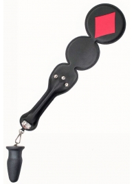 Шлёпалка  Бубны  с анальным плагом - LOVETOY (А-Полимер) - купить с доставкой в Подольске