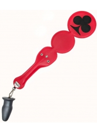 Шлёпалка  Трефы  с анальным плагом - LOVETOY (А-Полимер) - купить с доставкой в Подольске