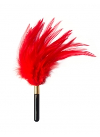 Красный перьевой тиклер Plume - 23 см. - Lola Lingerie - купить с доставкой в Подольске