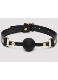 Черный кляп-шар Bound to You Faux Leather Ball Gag - Fifty Shades of Grey - купить с доставкой в Подольске