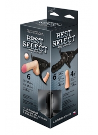 Черный пояс для женщин BEST SELECT с 3 насадками - LOVETOY (А-Полимер) - купить с доставкой в Подольске