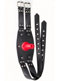 Черный узкий пояс на бедро с телесной насадкой - LOVETOY (А-Полимер) - купить с доставкой в Подольске