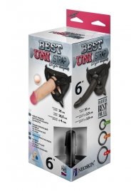 Пояс харнесс BEST UNI strap с 2 сменными насадками - 18,5 и 16 см. - LOVETOY (А-Полимер) - купить с доставкой в Подольске