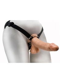 Реалистичный фаллос на регулируемых трусиках с кольцом - 17,5 см. - LOVETOY (А-Полимер) - купить с доставкой в Подольске