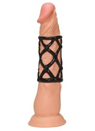 Чёрная насадка-сетка на пенис Orgasmus Wunder - Orion - в Подольске купить с доставкой