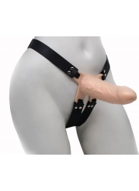 Пустотелый реалистичный фаллопротез на ремешках с заклепками - 15,5 см. - LOVETOY (А-Полимер) - купить с доставкой в Подольске