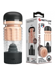 Вибромастурбатор-вагина Emily в черной колбе - Baile - в Подольске купить с доставкой