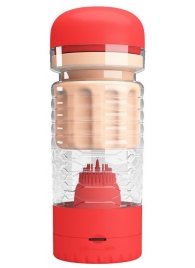 Вибромастурбатор-вагина Emily в красной колбе - Baile - в Подольске купить с доставкой