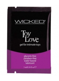 Лубрикант на водной основе для использования с игрушками WICKED Toy Love - 3 мл. - Wicked - купить с доставкой в Подольске