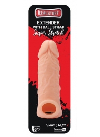 Телесная насадка EXTENDER WITH BALL STRAP 5.5 - 14 см. - Dream Toys - в Подольске купить с доставкой