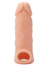 Телесная насадка EXTENDER WITH BALL STRAP 5.5 - 14 см. - Dream Toys - в Подольске купить с доставкой