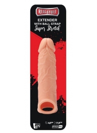Телесная насадка EXTENDER WITH BALL STRAP 6.5 - 17 см. - Dream Toys - в Подольске купить с доставкой