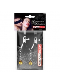 Оригинальные зажимы на соски с желтыми шариками - Notabu - купить с доставкой в Подольске