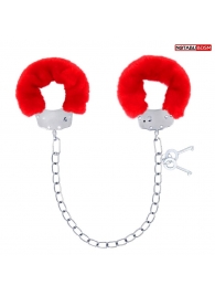 Металлические оковы с мягкой красной опушкой - Notabu - купить с доставкой в Подольске