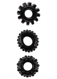 Набор из 3 черных эрекционных колец SET OF 3 COCKRINGS - Dream Toys - в Подольске купить с доставкой