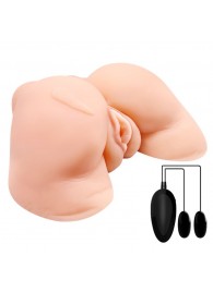 Телесная вибровагина Julie с 2 рабочими отверстиями - Baile - в Подольске купить с доставкой