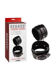 Черные оковы Classic Ankle Cuffs - Chisa - купить с доставкой в Подольске