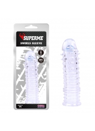 Прозрачная насадка на пенис Swirls Sleeve - 16 см. - Chisa - в Подольске купить с доставкой