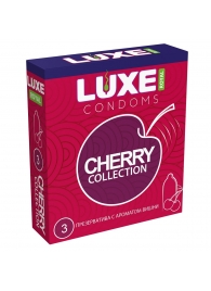 Презервативы с ароматом вишни LUXE Royal Cherry Collection - 3 шт. - Luxe - купить с доставкой в Подольске