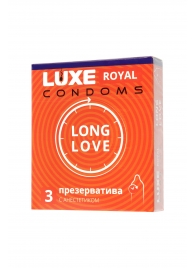 Презервативы с продлевающим эффектом LUXE Royal Long Love - 3 шт. - Luxe - купить с доставкой в Подольске