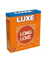 Презервативы с продлевающим эффектом LUXE Royal Long Love - 3 шт. - Luxe - купить с доставкой в Подольске