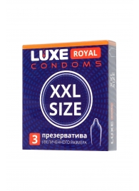 Презервативы увеличенного размера LUXE Royal XXL Size - 3 шт. - Luxe - купить с доставкой в Подольске