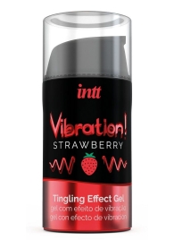 Жидкий интимный гель с эффектом вибрации Vibration! Strawberry - 15 мл. - INTT - купить с доставкой в Подольске