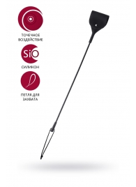 Черный гладкий стек с тонкой ручкой - 48 см. - ToyFa - купить с доставкой в Подольске