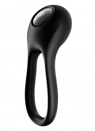 Черное эрекционное виброкольцо Majestic Duo - Satisfyer - в Подольске купить с доставкой