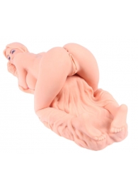 Телесный вибромастурбатор Valentina Auto с двумя любовными отверстиями - KOKOS - в Подольске купить с доставкой