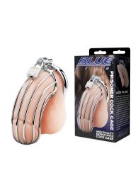 Металлическая клетка Prisoner Cock Сage с замком - BlueLine - купить с доставкой в Подольске