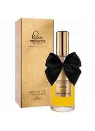 Массажное масло Light My Fire с ароматом карамели - 100 мл. - Bijoux Indiscrets - купить с доставкой в Подольске