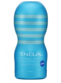 Мастурбатор с охлаждающей смазкой TENGA Original Vacuum Cup Cool - Tenga - в Подольске купить с доставкой