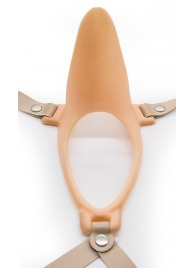 Телесный эректор-ложечка с фиксацией на ремешках MEN STYLE - LOVETOY (А-Полимер) - в Подольске купить с доставкой