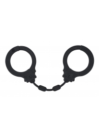 Черные силиконовые наручники Suppression - Lola Games - купить с доставкой в Подольске
