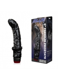 Черный вибромассажер простаты 6  Premium Prostate Massager - BlueLine - в Подольске купить с доставкой