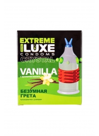 Стимулирующий презерватив  Безумная Грета  с ароматом ванили - 1 шт. - Luxe - купить с доставкой в Подольске