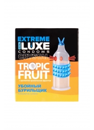 Стимулирующий презерватив  Убойный бурильщик  с ароматом тропических фруктов - 1 шт. - Luxe - купить с доставкой в Подольске