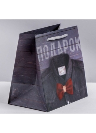 Ламинированный квадратный пакет «Мужской стиль» - 14 х 14 х 9 см. - Сима-Ленд - купить с доставкой в Подольске