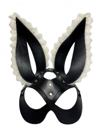 Маска зайки с бежевым кружевом на ушках - БДСМ Арсенал - купить с доставкой в Подольске