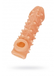 Телесная закрытая насадка с пупырышками Cock Sleeve Size M - 15,6 см. - KOKOS - в Подольске купить с доставкой