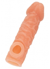 Телесная закрытая насадка с шершавой головкой Cock Sleeve Size L - 17,6 см. - KOKOS - в Подольске купить с доставкой